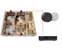 Акустическая система для офиса 4 настенных колонки AUDAC NELO706